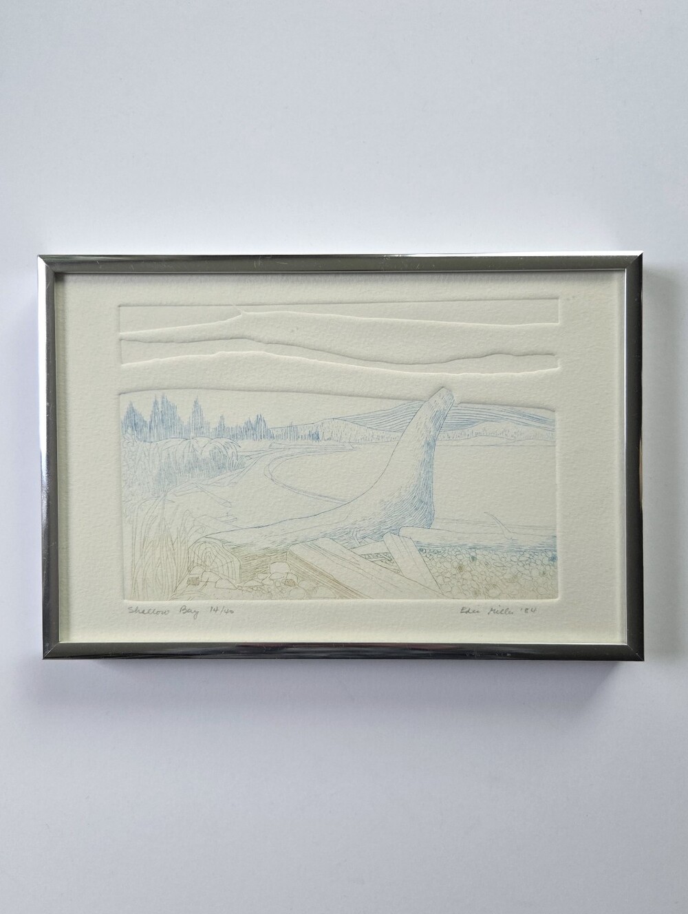 Limited Edition Print Etching Shallow Bay By Edie Miller Vancouver Island Artist
